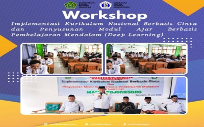 Workshop Implementasi Kurikulum Nasional Berbasis Cinta dan Penyusunan Modul Ajar Berbasis Pembelajaran Mendalam (Deep Learning) Se- KKM MAN 3 dan MAN 5 Bojonegoro