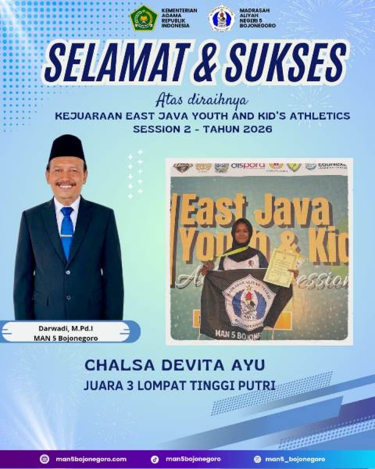 Chalsa Devita Ayu, Juara 3 Lompat Tinggi Putri